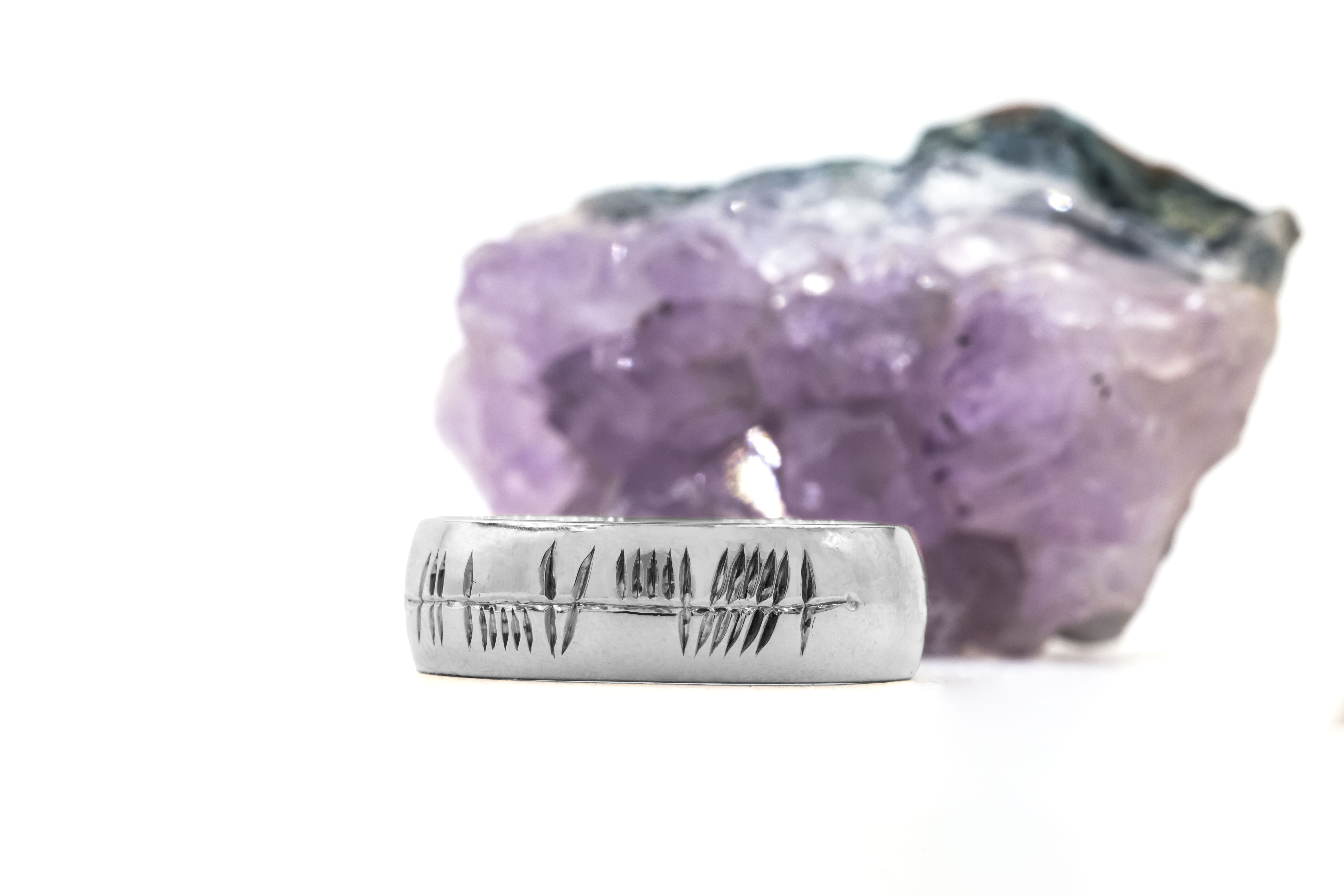 Ogham Gift Set in Platinum 950 With a Polished Finish