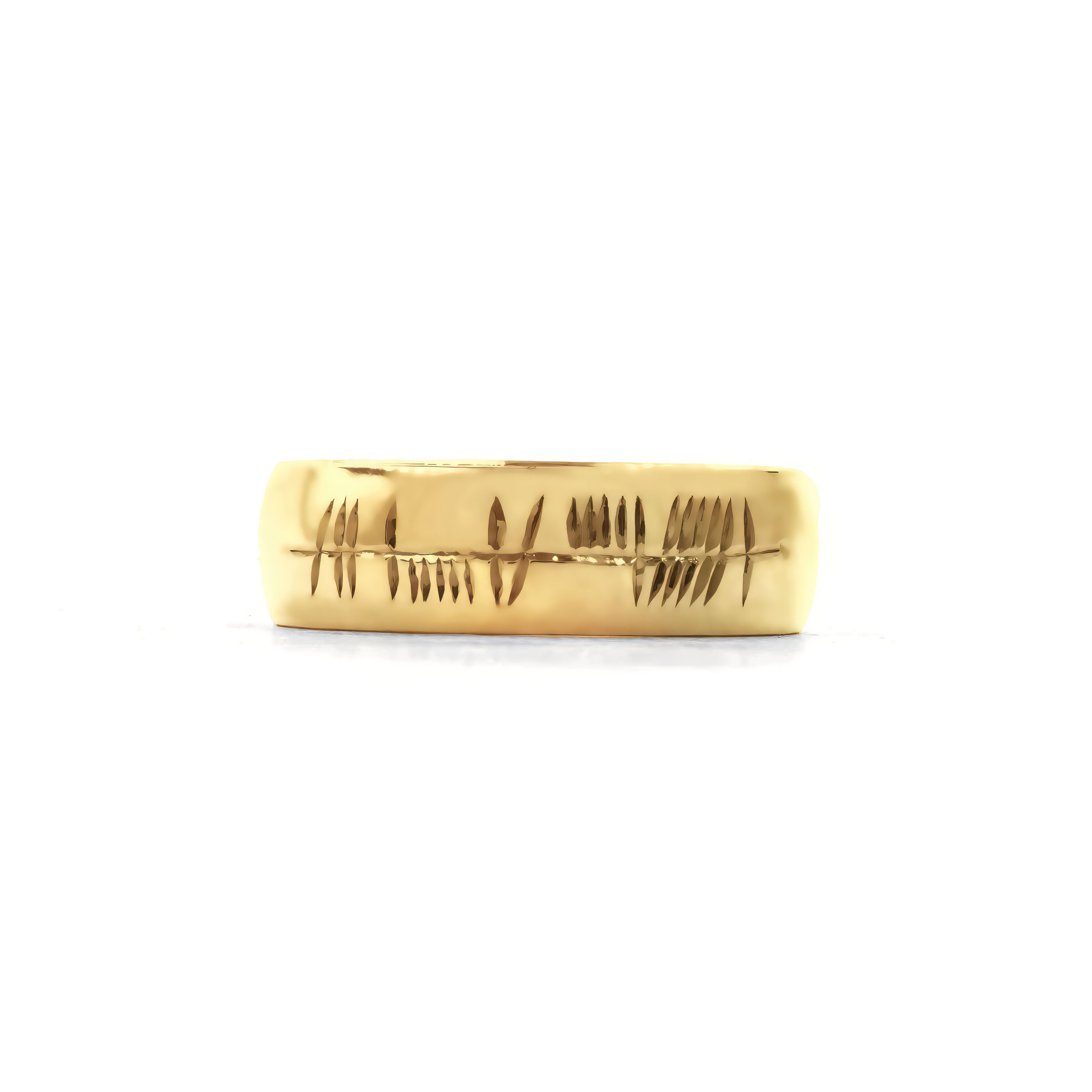 Attractive Yellow Gold Ogham Gift Set With a Polished Finish