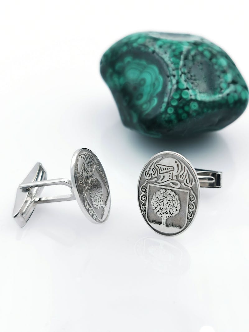 Family Crest Cufflinks with your own Coat of Arms,… | My Irish Jeweler