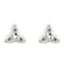 Womens Authentic 14K White Gold Trinity Knot & Celtic Knot Earrings - Gallery