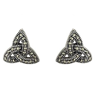 Authentic Sterling Silver Trinity Knot Earrings For Women