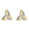 Real 14K Yellow Gold Trinity Knot & Celtic Knot Earrings For Women - Gallery