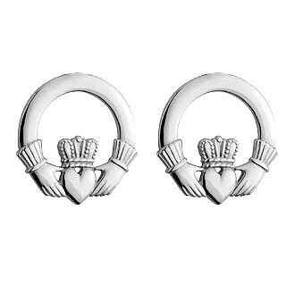 Irish Sterling Silver Claddagh Earrings For Women