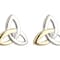 Real Sterling Silver & 10K Yellow Gold Trinity Knot Earrings For Women - Gallery