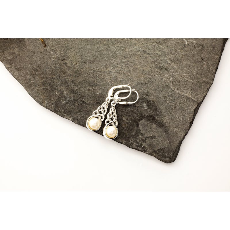 Genuine Sterling Silver Celtic Knot Earrings For Women