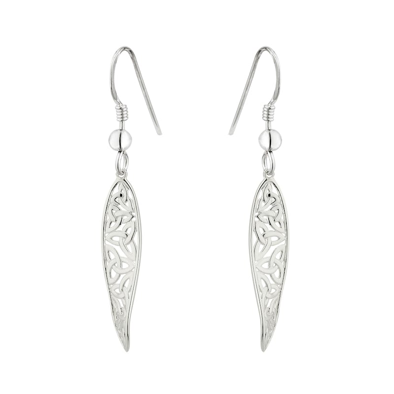 Attractive Sterling Silver Trinity Knot Earrings For Women