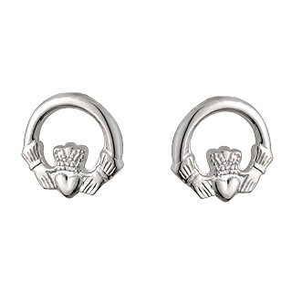 claddagh earrings studs