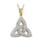 Celtic Knot & Trinity Knot Necklace - Shown with Light Cable Chain - Gallery