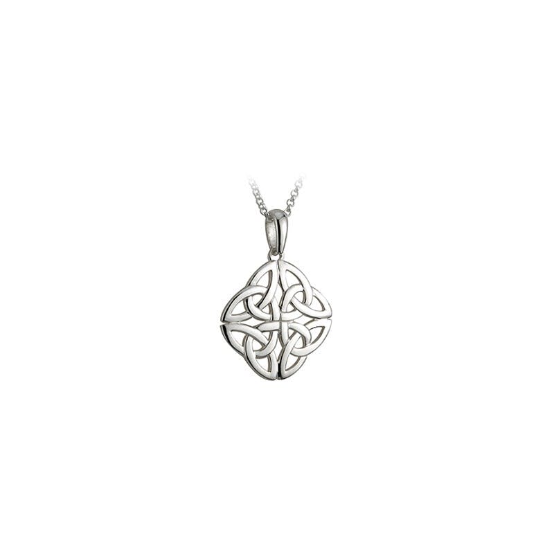 Celtic Knot & Trinity Knot Necklace - Shown with 18" Light Cable Chain