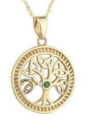 Emerald tree of 2024 life necklace