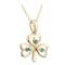 Womens Shamrock Necklace in Yellow Gold - Gallery