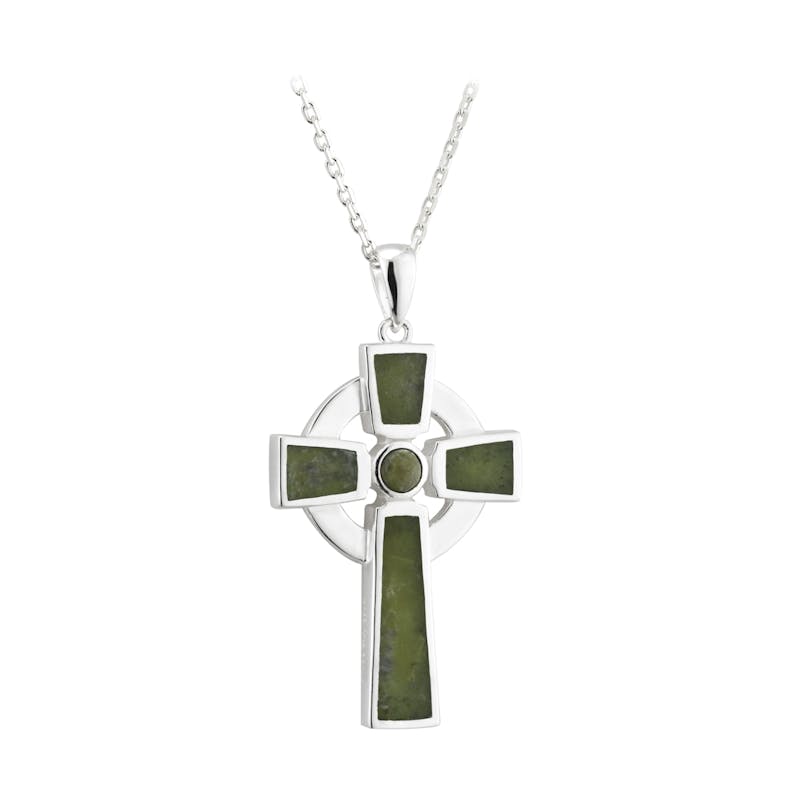 Genuine Sterling Silver Celtic Cross Necklace For Women