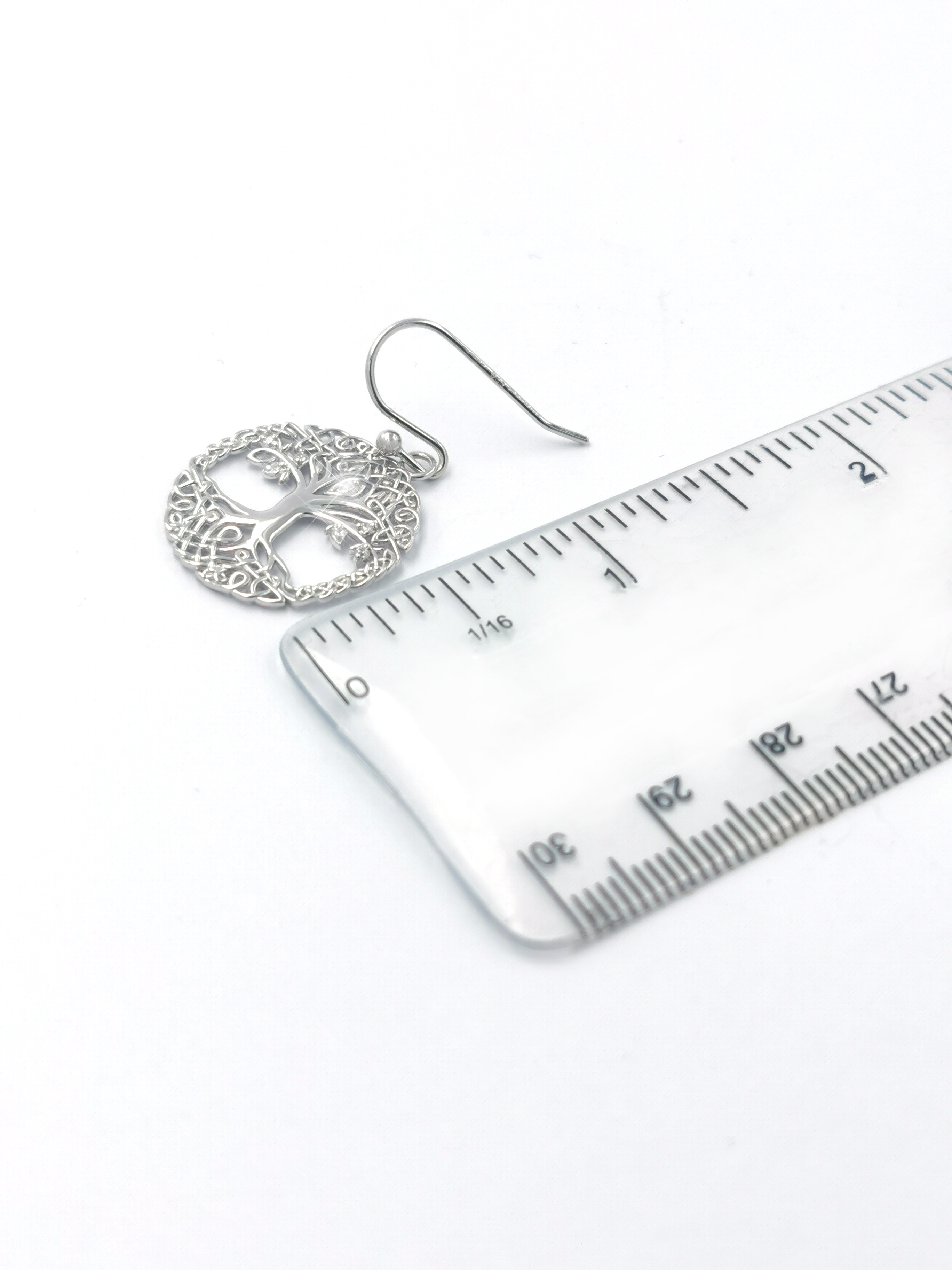 Gorgeous Sterling Silver Tree of Life Gift Set For Women. Picture For Scale.