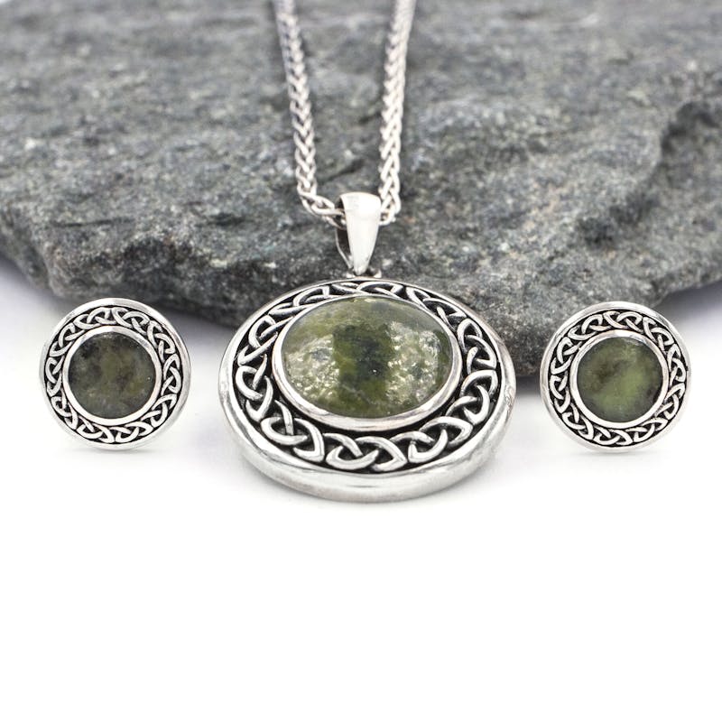 Silver Connemara Marble Celtic Gift Set