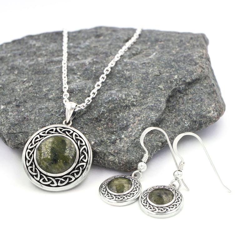 Silver Connemara Marble Celtic Gift Set