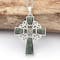 Silver Connemara Marble Celtic Knot Cross Pendant - Gallery