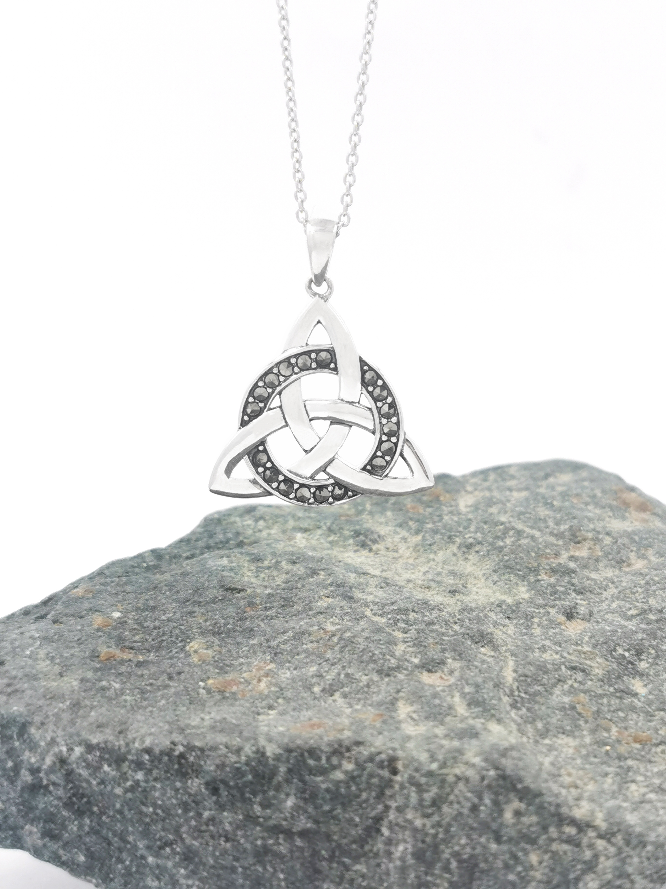 Womens Gorgeous Sterling Silver Trinity Knot Gift Set