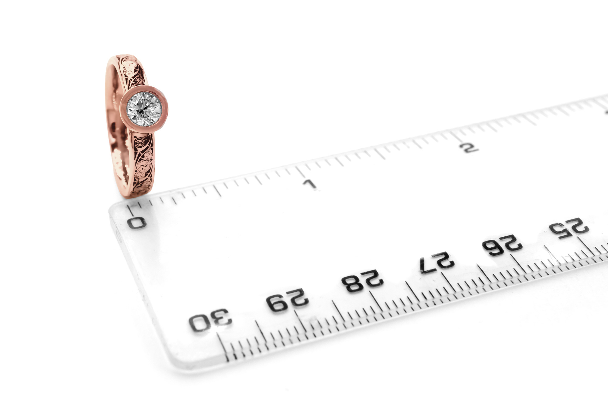 Womens Cerin Celtic Knot Ring in Real Rose Gold