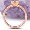 Authentic Rose Gold Celtic Knot 0.33ct Lab Grown Diamond Engagement Ring With a Cerin Finish For Women. Side View. - Gallery
