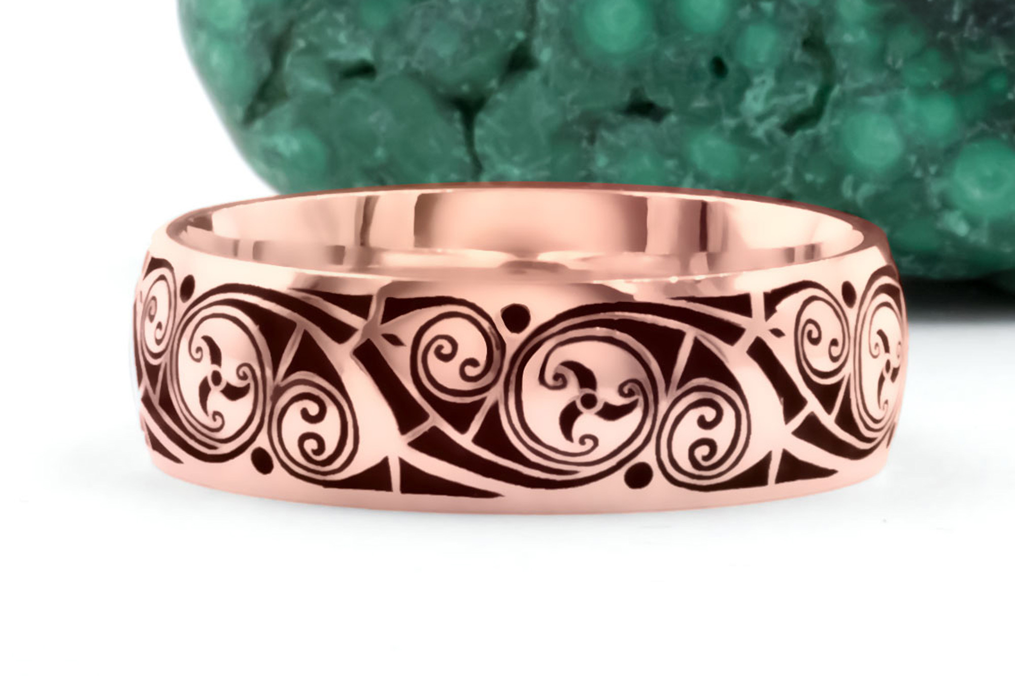 Cerin 18K Rose Gold Triskele 5.0mm Ring