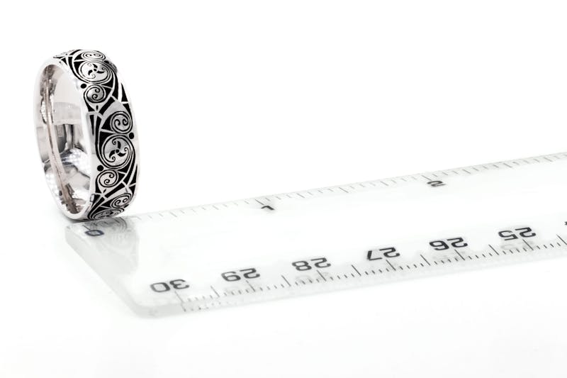 Gorgeous Platinum 950 Triskele 7.0mm Ring With a Cerin Finish