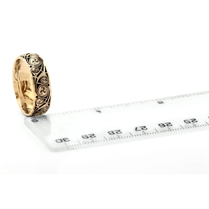 Attractive Cerin Yellow Gold Triskele 4.0mm Ring