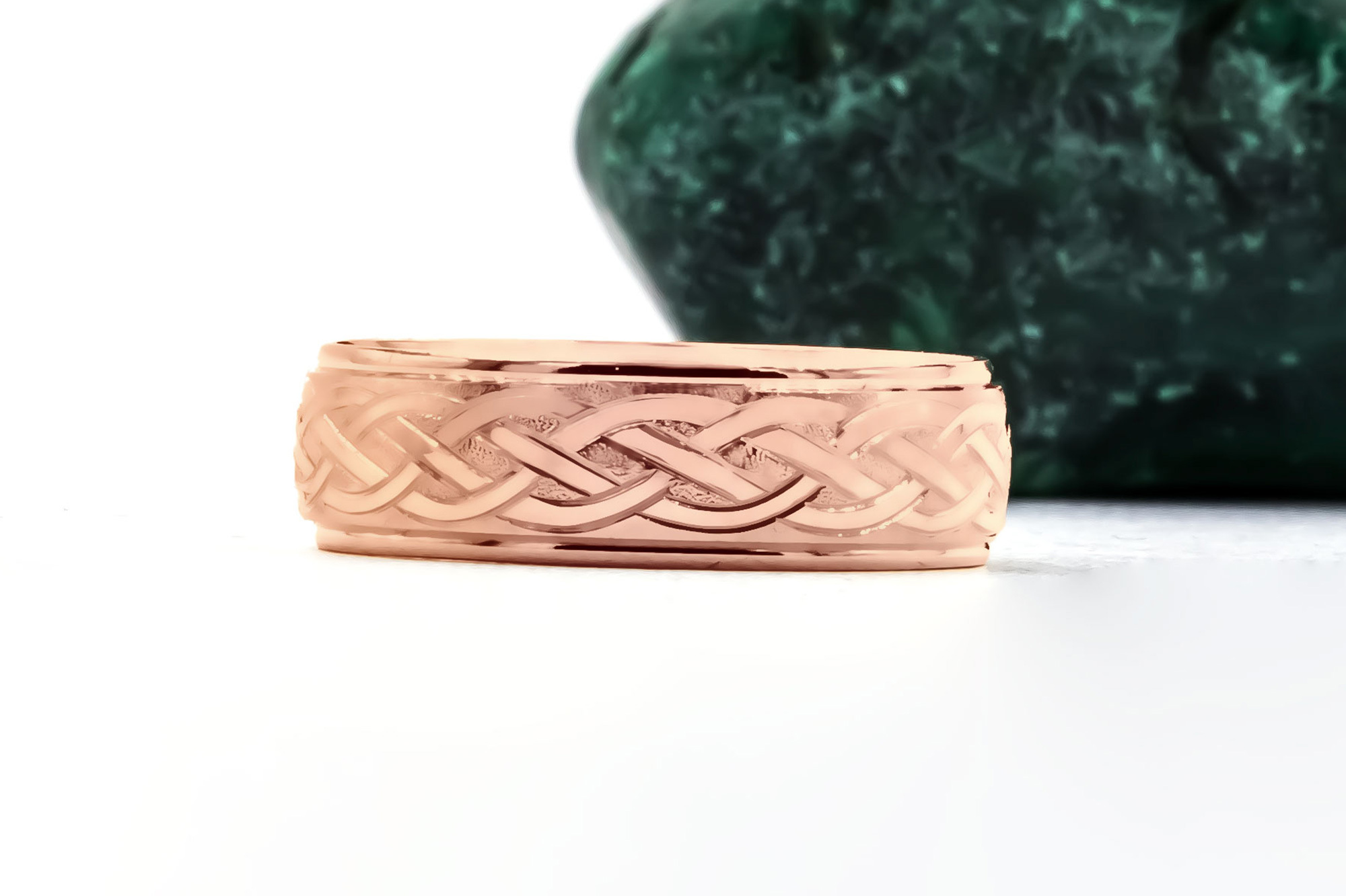 Irish Rose Gold Celtic Knot 7.0mm Ring