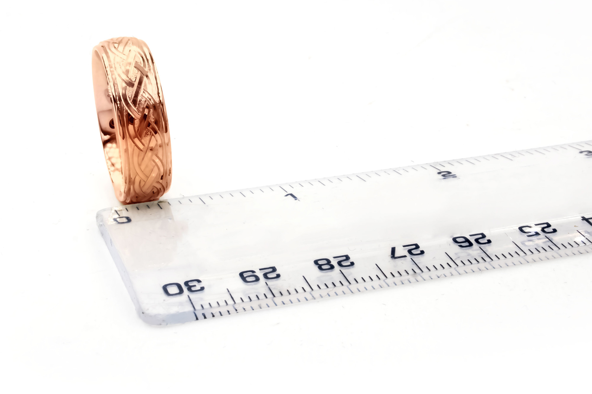 Striking Rose Gold Celtic Knot 5.0mm Ring