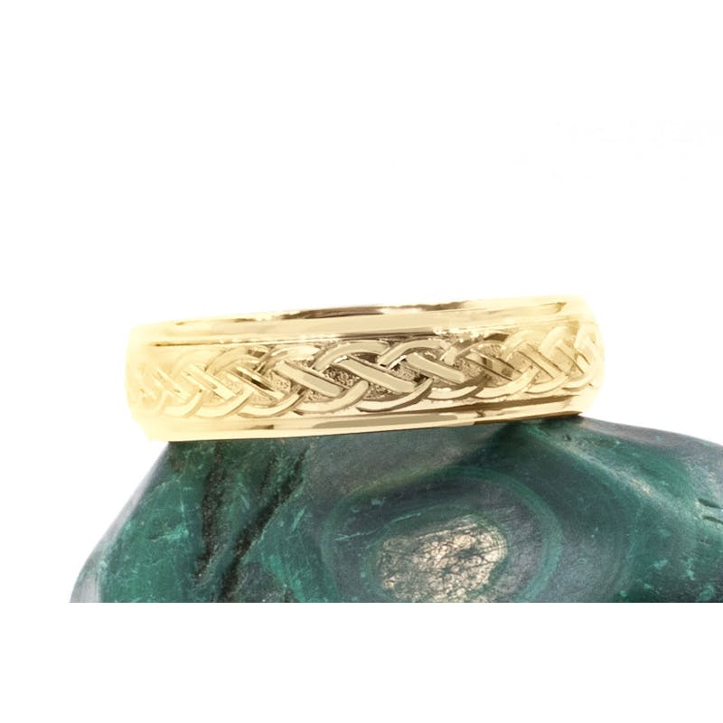 Celtic Knot 5.0mm Ring in Real Yellow Gold