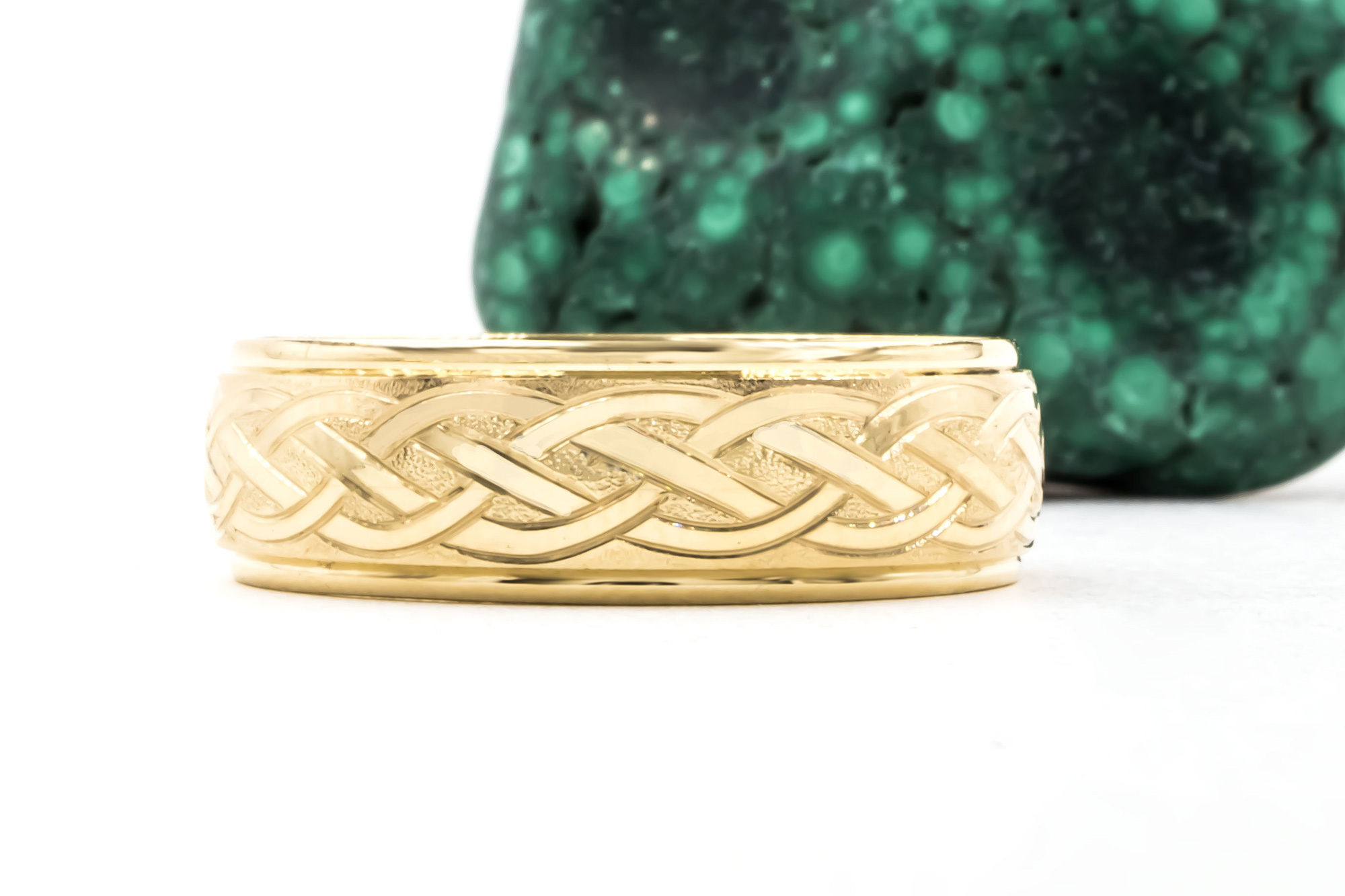 Celtic Knot 7.0mm Ring in Real 18K Yellow Gold