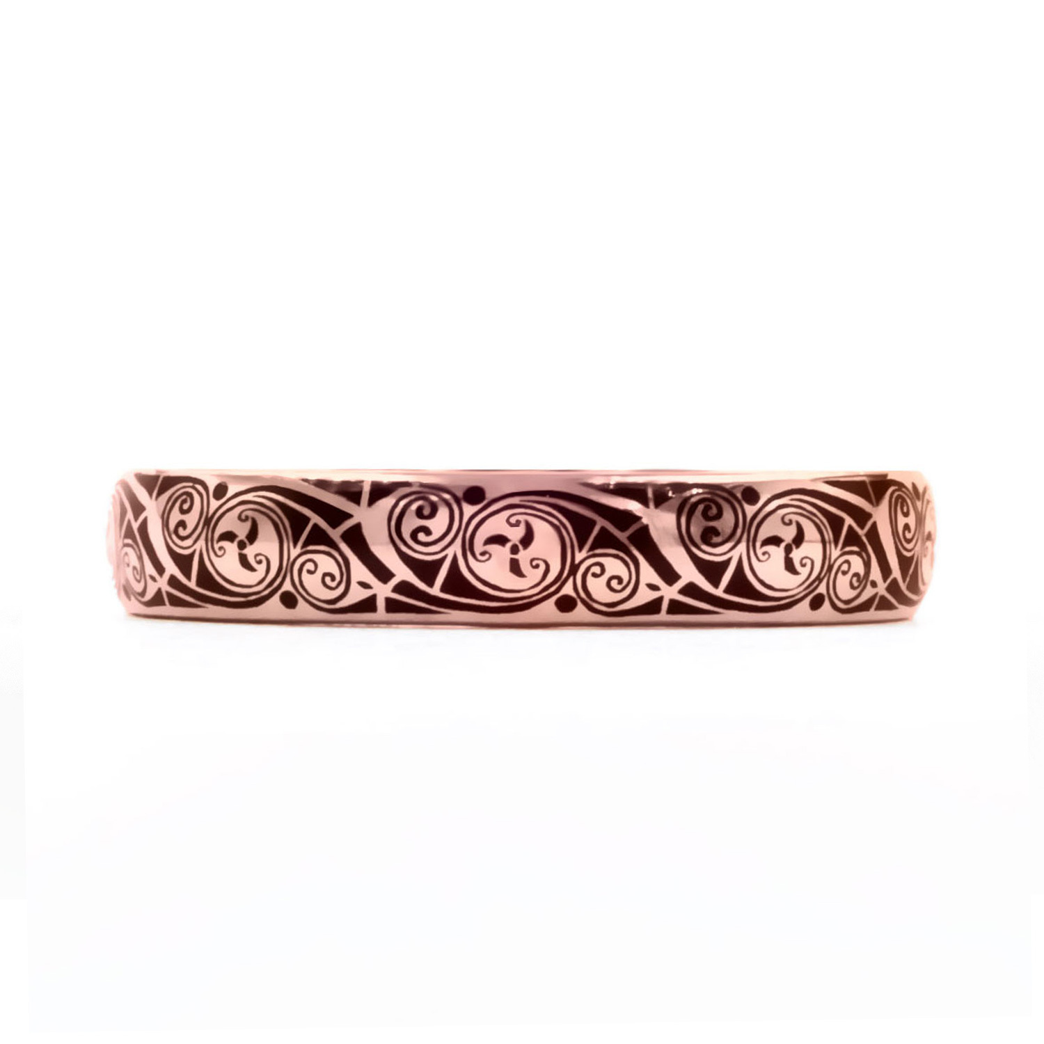 Sku 9159 book of kells ring 4mm rose gold crop