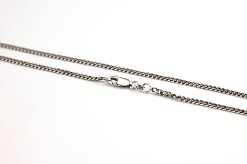 Sterling Silver 20 Oxidised Curb Chain1