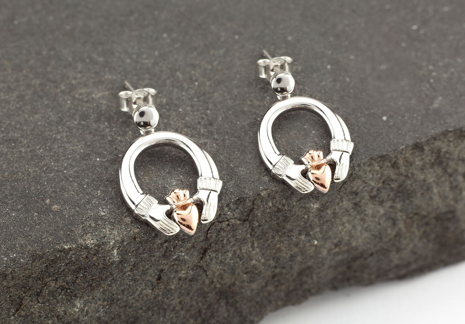 Sterling Silver And Irish Rose Claddagh Drop… My Irish Jeweler