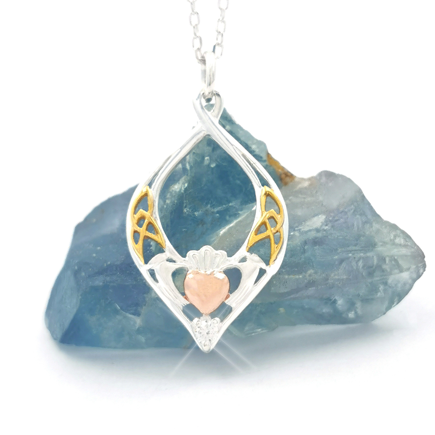 Claddagh - Shown on Light Cable Chain