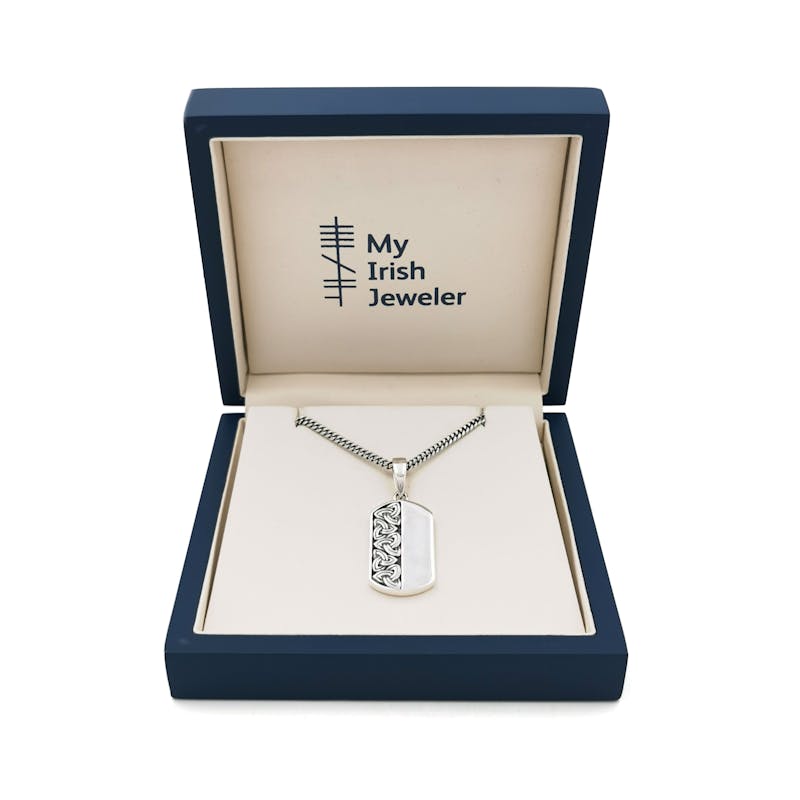 Trinity Knot & Celtic Knot Necklace in Real Sterling Silver. In Luxury Packaging.