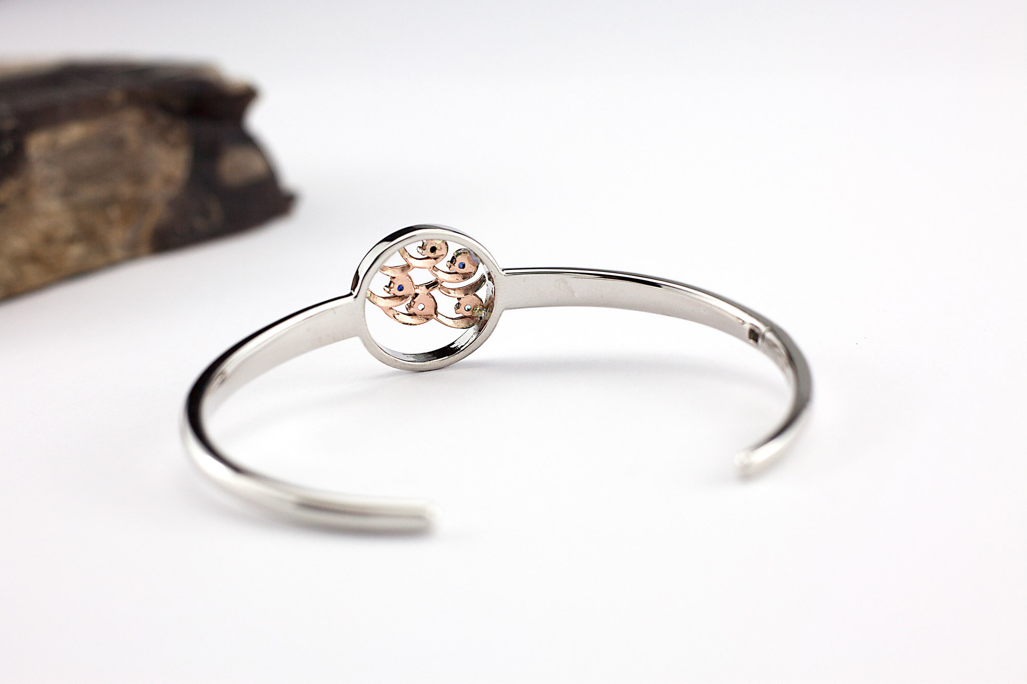 Irish Sterling Silver & Yellow Gold Folklore & Irish Gold Bracelet For Women