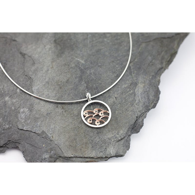 Irish Sterling Silver & Rose Gold Folklore Necklace For Women
