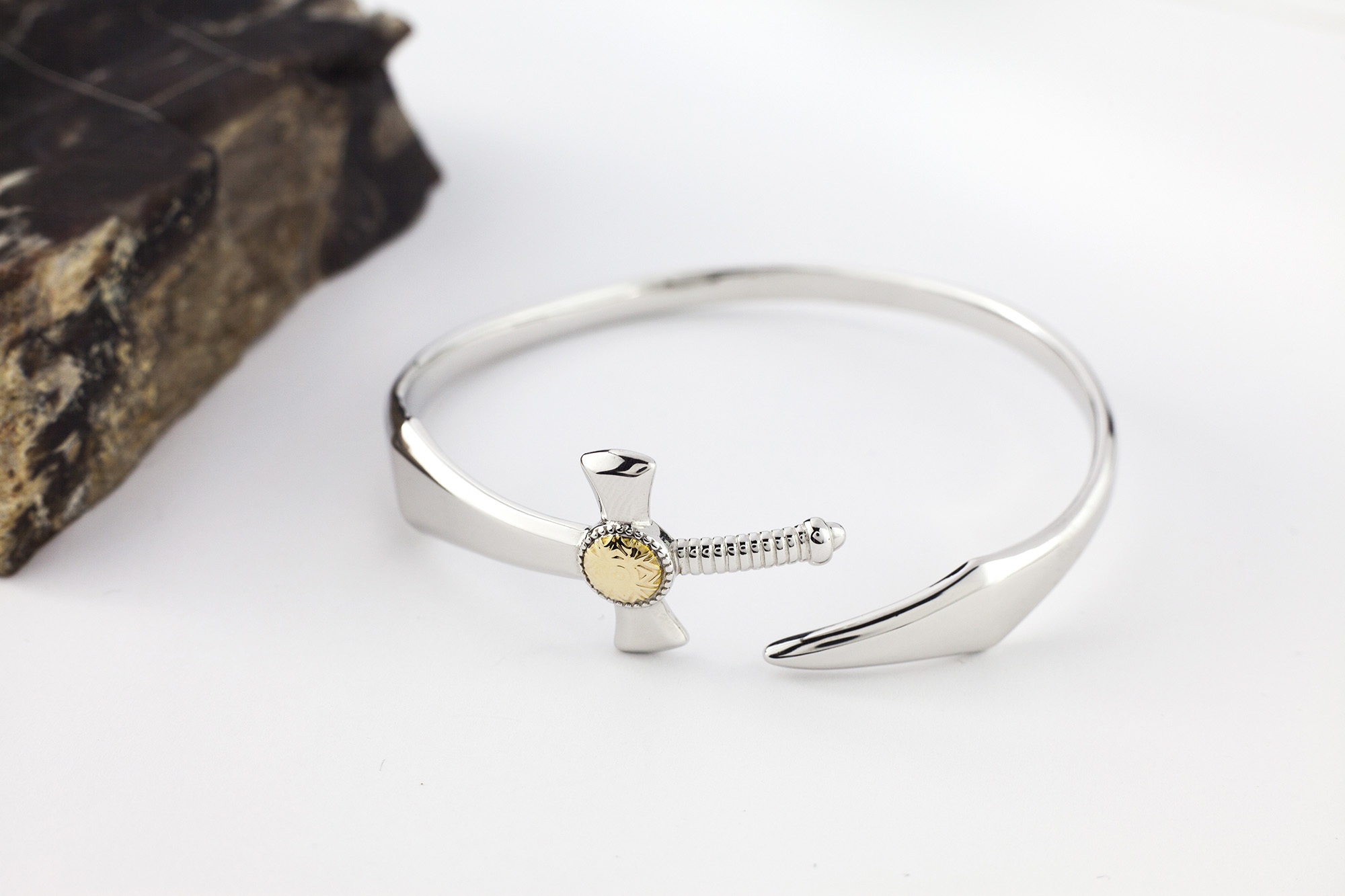 Womens Sterling Silver Celtic Warrior Bracelet