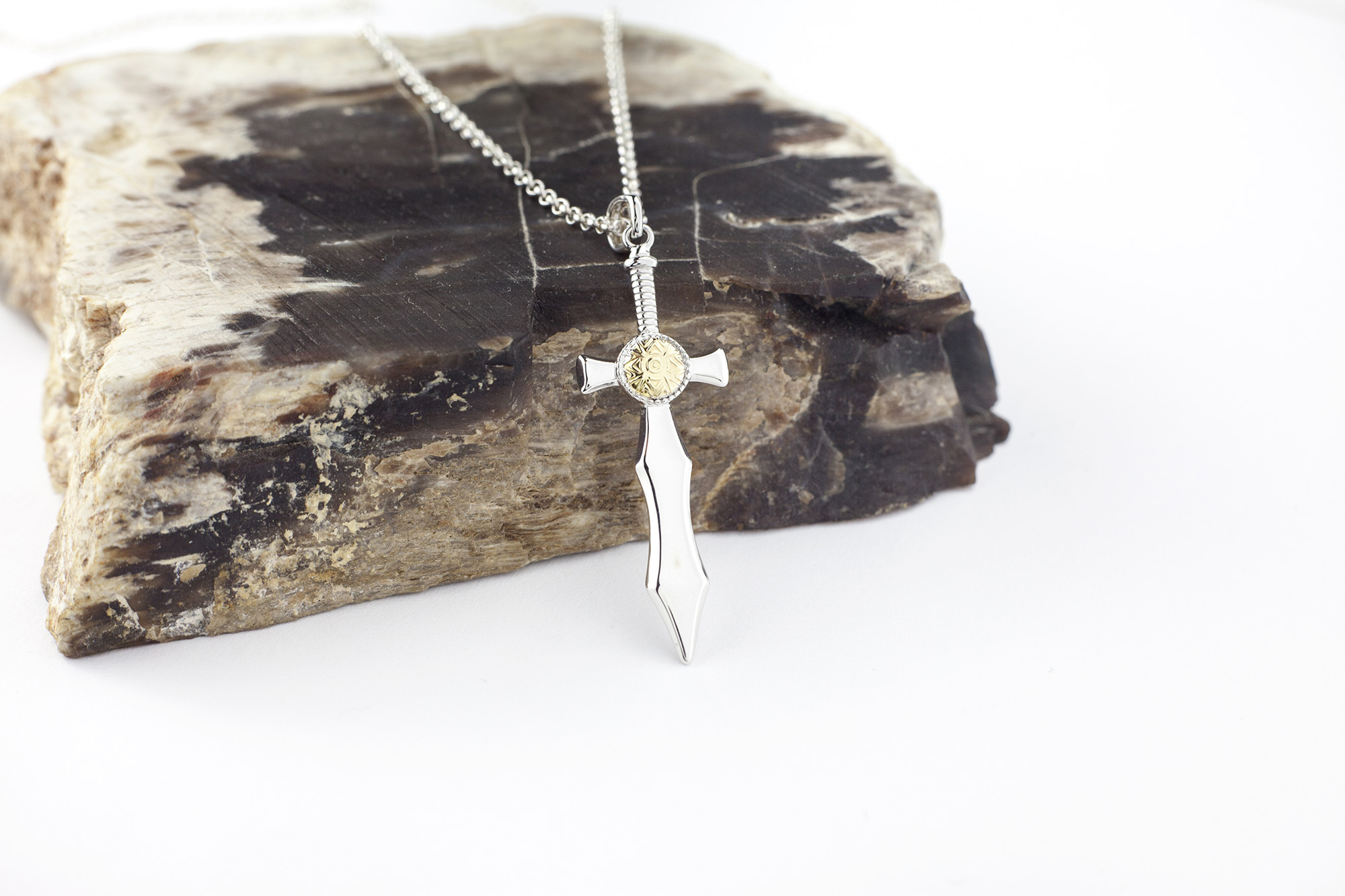 Real Sterling Silver Celtic Warrior Necklace For Men