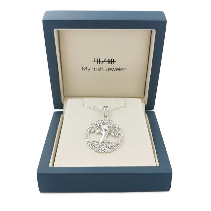 Striking Sterling Silver Tree of Life Necklace For Women. In Luxury Packaging.