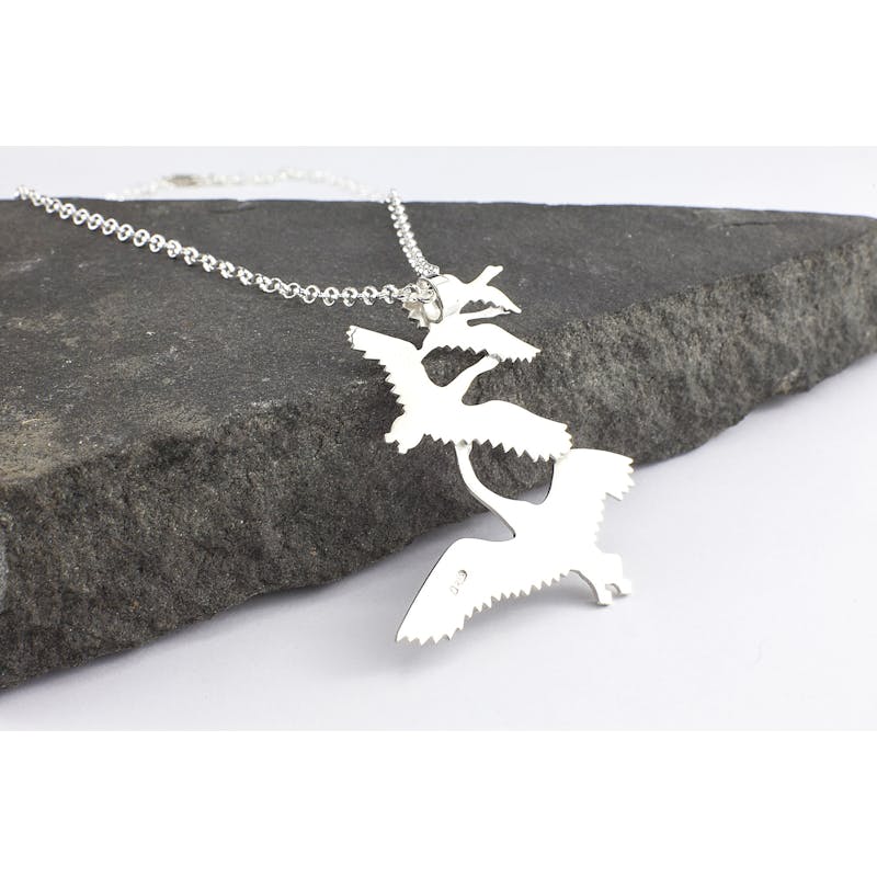 Womens Children of Lir Necklace in Real Sterling Silver