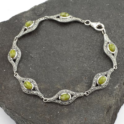 Connemara Marble Marcasite Bracelet