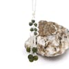 Silver Shamrock Connemara Marble Bead Pendant