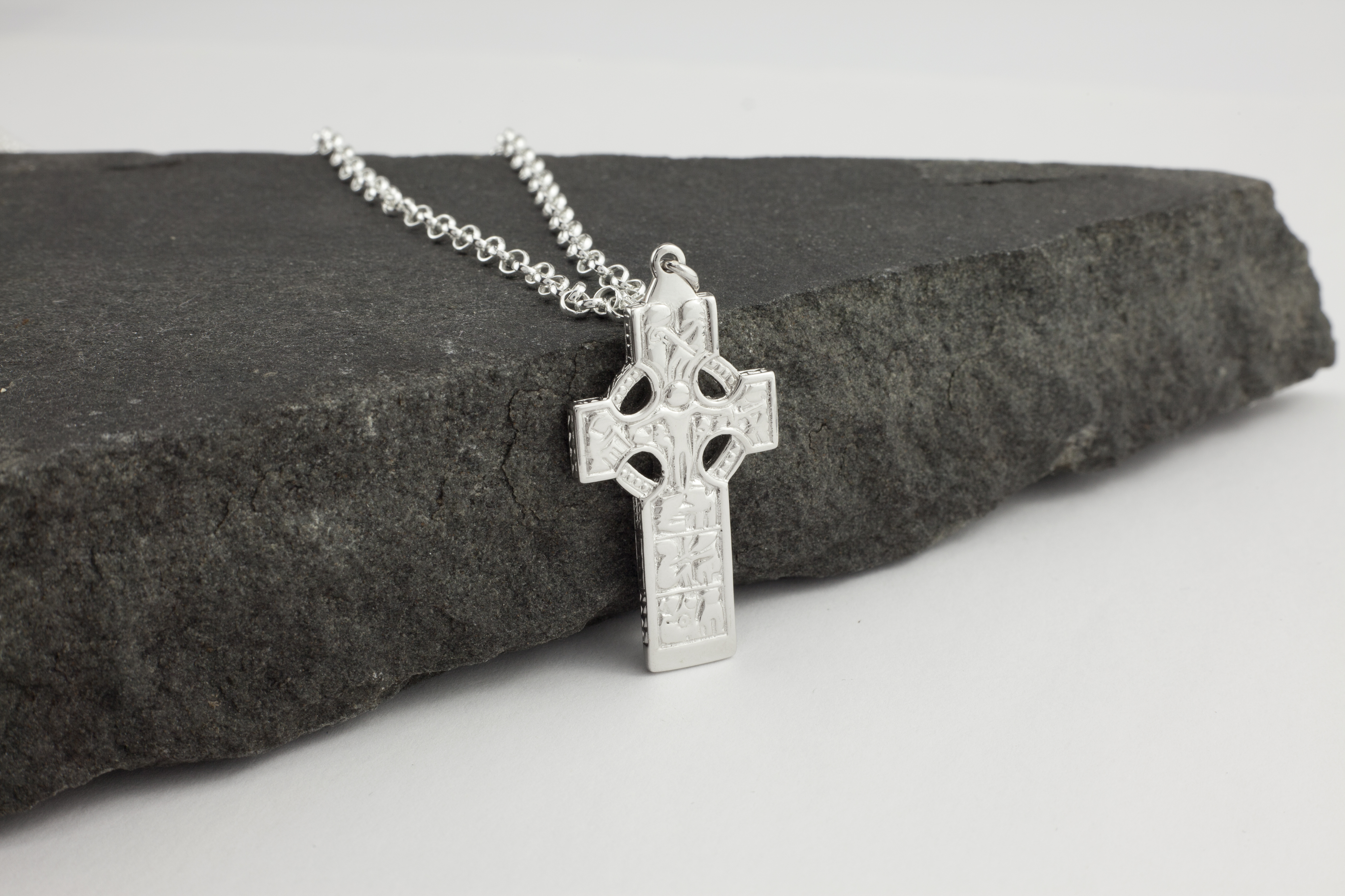 White Gold Celtic Cross of Duleek