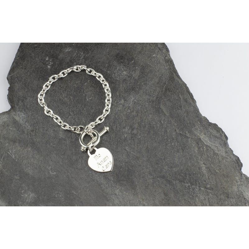 Womens Mo Anam Cara & Gaelic Bracelet in Real Sterling Silver