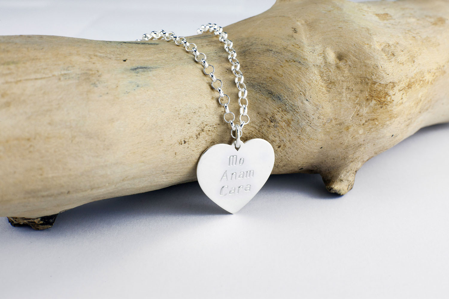 Mo Anam Cara & Gaelic - Shown with Classic Rolo Chain