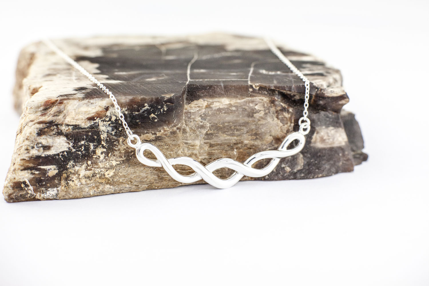 Womens Celtic Knot Necklace in Sterling Silver
