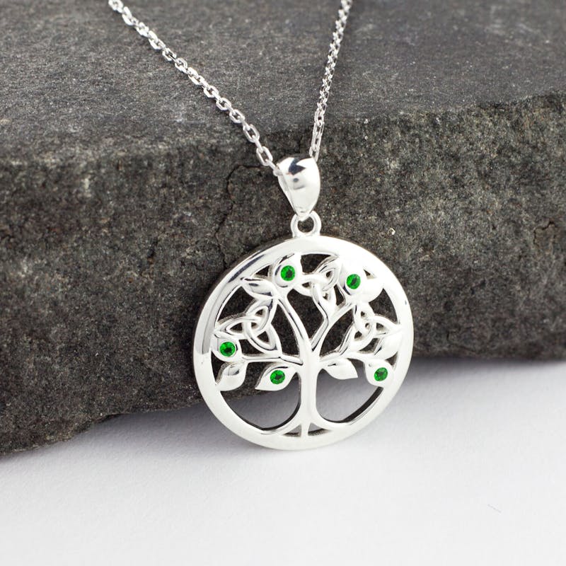 Sterling Silver Trinity Knot Tree Of Life Pendant