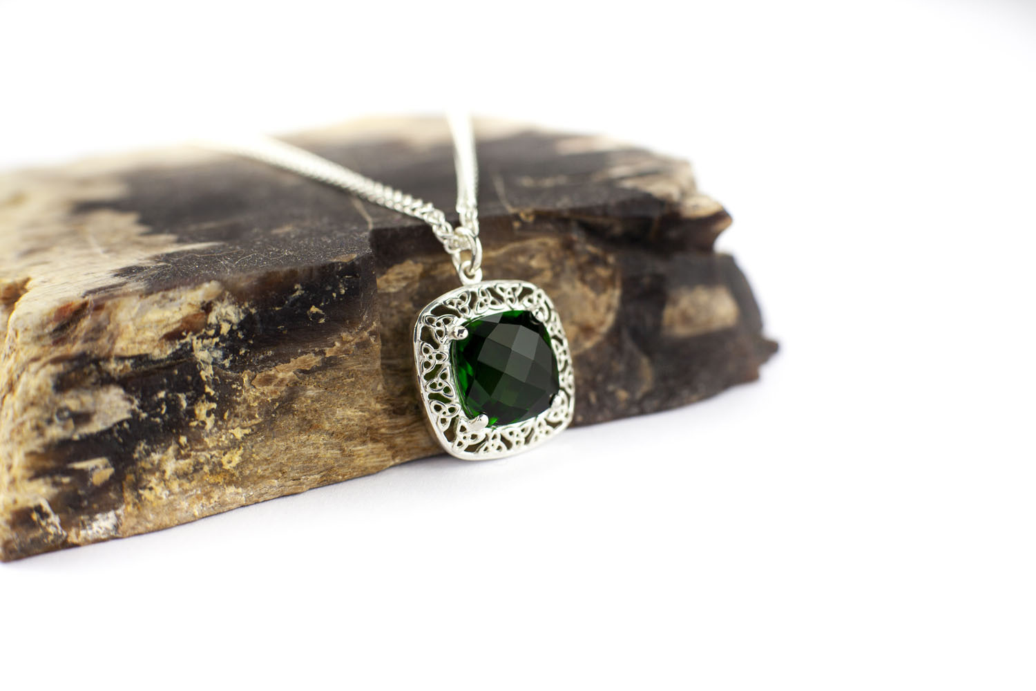 Authentic Sterling Silver Trinity Knot & Celtic Knot Necklace For Women