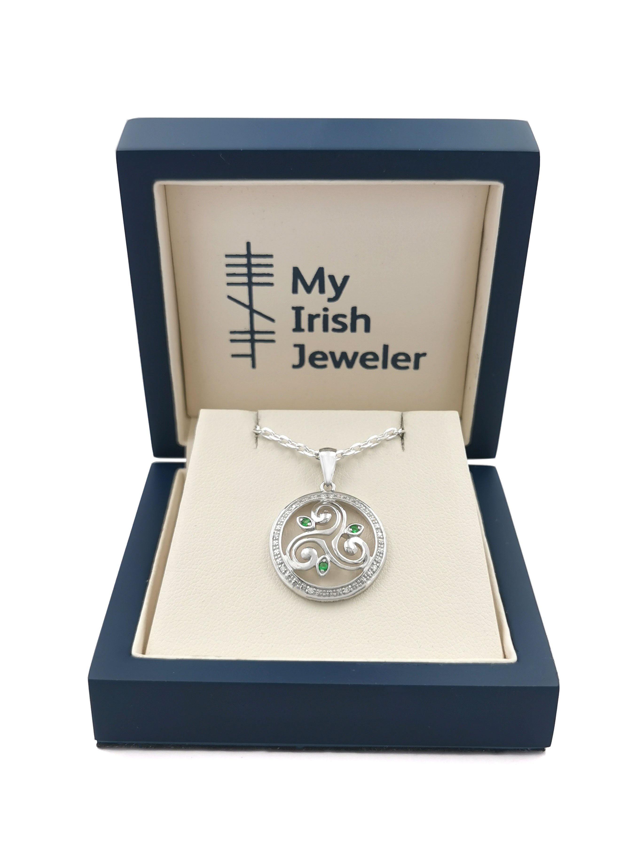 Sterling Silver Triskele Pendant, Made in Ireland